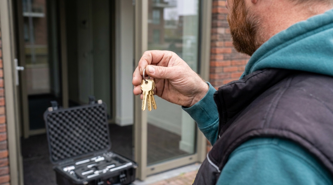 Nieuwe sleutels na het vervangen van het slot